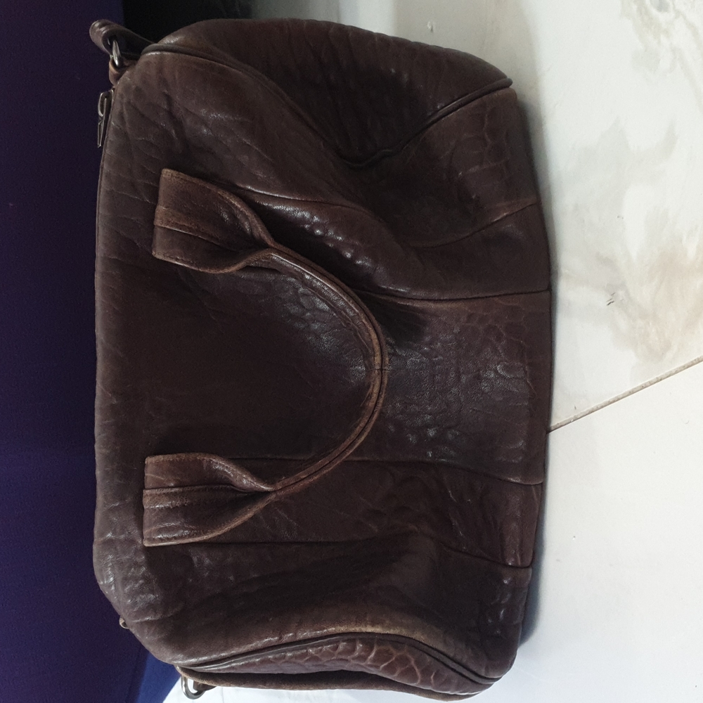 Alexander Wang Burgundy Rocco Duffle Leather Handbag